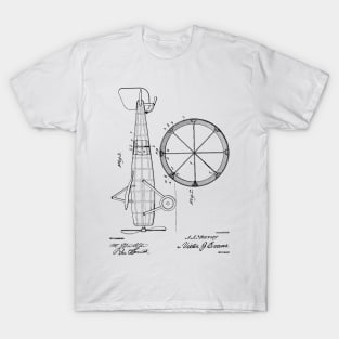 Airplane Vintage Patent Hand Drawing T-Shirt